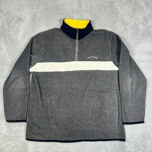 Tommy Hilfiger Fleece Pullover 1/4 Zip Sweatshirt Men's XL Gray